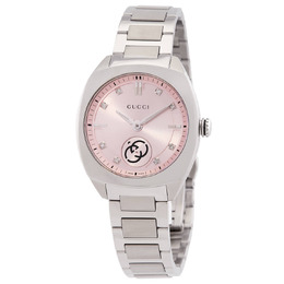 Gucci Interlocking G Quartz Pink Dial Ladies Watch YA142511