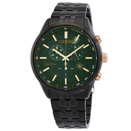 Citizen Chronograph GMT Green Dial Mens Watch at2576-50x