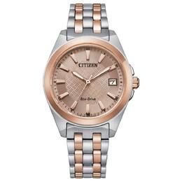 Женские двухцветные часы Citizen Eco-Drive Corso с браслетом из нержавеющей стали - EO1226-59X, цвет Rose Tone Silver 71923223 | rose tone silver