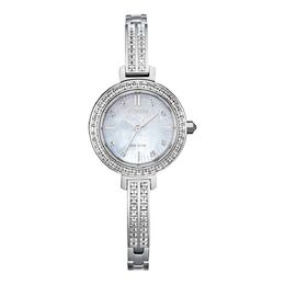 Женские часы Citizen Eco-Drive с кристаллами-браслетом, цвет Silver 69935187 | silver