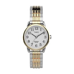 Женские часы Timex Easy Reader Perfect Fit с двухцветным расширительным ремешком — TW2V05900JT, цвет Silver Gold 46615218 | silver gold