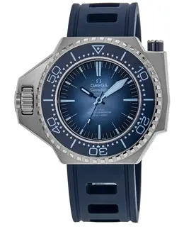 Omega Seamaster Ploprof 1200m Automatic Blue Dial Rubber Strap Men's Watch 227.32.55.21.03.001