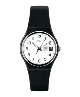 Опять часы с черным ремешком из материала биологического происхождения Swatch, черный 30262 | negro