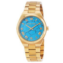 Michael Kors Lennox Quartz Blue Dial Ladies Watch Model MK7460