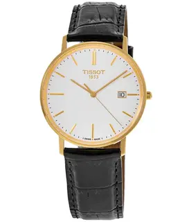 Brand New Authentic Tissot T-Gold Goldrun Sapphire White Dial 18K Yellow Gold Men's Watch t922.410.16.011.00