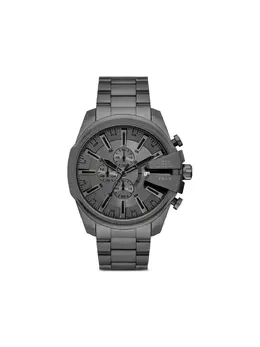 Diesel Mega Chief 54mm (Art.28534221) Grey Stainless Steel Round Face Geometric Dial Baton Hands Chronograph