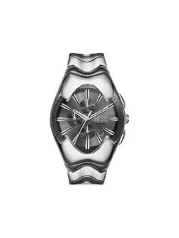 Diesel Mercurial 45mm Grey Stainless Round Face Baton Dial with Date, Chronograph Counters & Quartz Movement