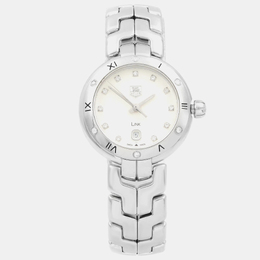 Tag Heuer Silver Diamond Stainless Steel Link WAT1413.BA0954 Quartz Women's Wristwatch 29 mm 1102990