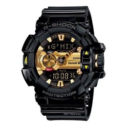 Часы baby-g 'black gold' Casio, черный gba-400-1a9dr | black / gold