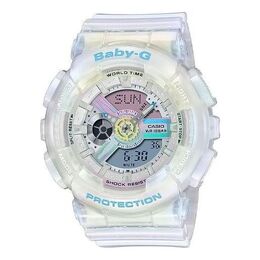 Часы baby-g digital-analog 'clear aurora' Casio, мультиколор ba110pl7a2dr | clear/pink/yellow/blue
