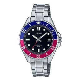 Часы analog 'silver blue plum' Casio, серебряный mdv-10d-1a3v | silver/blue/plum
