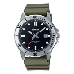 Часы analog 'olive green' Casio, зеленый mtp-vd01-3ev | olive green/black/silver