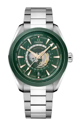 Часы seamaster aqua terra 150m co axial master chronometer gmt worldtimer 43 мм Omega 220.30.43.22.10.001