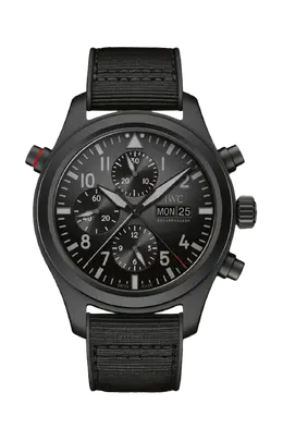 Часы pilot’s watch double chronograph top gun ceratanium IWC iw371815