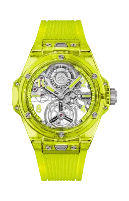 Часы big bang tourbillon automatic yellow neon saxem limited edition Hublot 429.jy.0120.rt