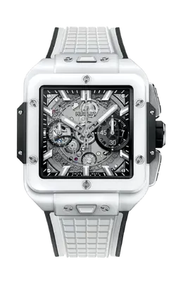 Часы square bang unico white ceramic 42 мм Hublot 821.hx.0170.rx