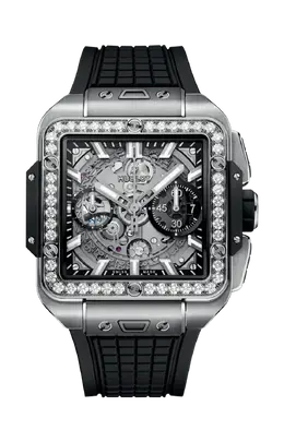 Часы square bang unico titanium diamonds 42 мм Hublot 821.nx.0170.rx.1204