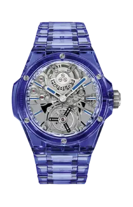 Часы big bang tourbillon integrated full blue sapphire limited edition Hublot 455.jl.0120.jl