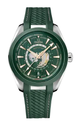 Часы seamaster aqua terra 150m co‑axial master chronometer gmt worldtimer 43 мм Omega 220.32.43.22.10.001