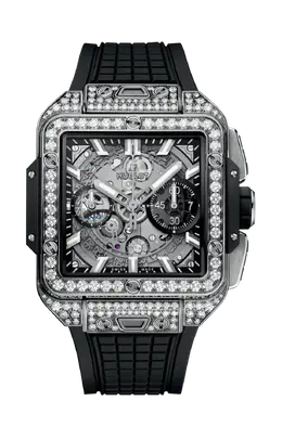 Часы square bang unico titanium pavé 42 мм Hublot 821.nx.0170.rx.1604