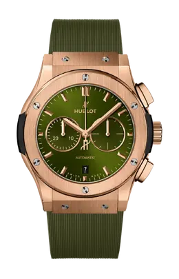 Часы classic fusion chronograph king gold green 42 мм Hublot 541.ox.8980.rx