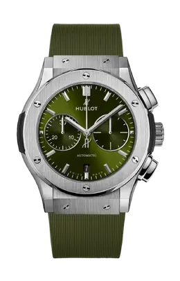 Часы classic fusion chronograph titanium green 45 мм Hublot 521.nx.8970.rx