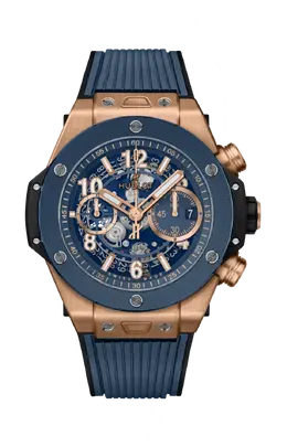 Часы big bang unico king gold blue ceramic Hublot 421.ol.5180.rx