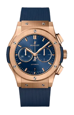Часы classic fusion chronograph king gold blue 42 мм Hublot 541.ox.7180.rx
