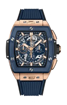 Часы spirit of big bang king gold blue ceramic Hublot 642.ol.7180.rx