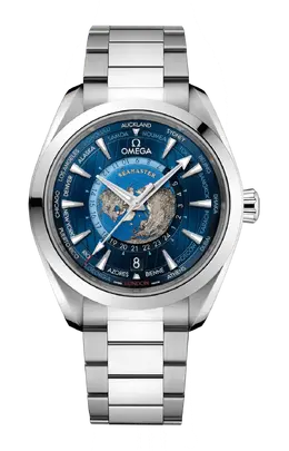Часы seamaster aqua terra 150m co axial master chronometer gmt worldtimer 43 мм Omega 220.10.43.22.03.001