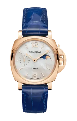 Часы Panerai Luminor due luna goldtech с перламутром 38 мм pam01181