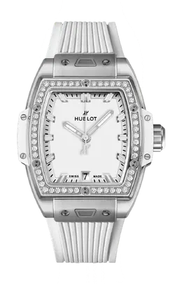 Часы Hublot Spirit of big bang titanium с белыми бриллиантами 39 мм 662.ne.2010.rw.1204