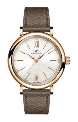 Часы IWC Portofino automatic с розовым золотом 34 мм iw357414
