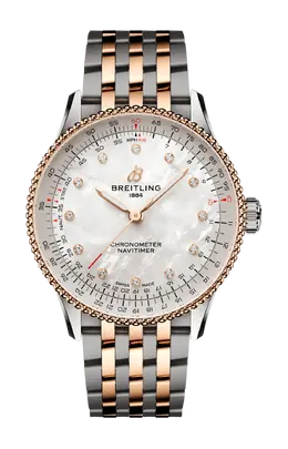 Часы Breitling Navitimer automatic из стали и розового золота 36 мм u17327211a1u1