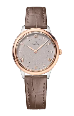 Часы Omega De ville prestige quartz с розовым золотом 30 мм 434.23.30.60.52.001