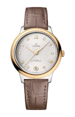 Часы Omega De ville prestige co‑axial master chronometer с желтым золотом 34 мм 434.23.34.20.52.002