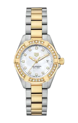 Часы Tag Heuer Aquaracer с золотом и бриллиантами 27 мм wbd1423.bb0321