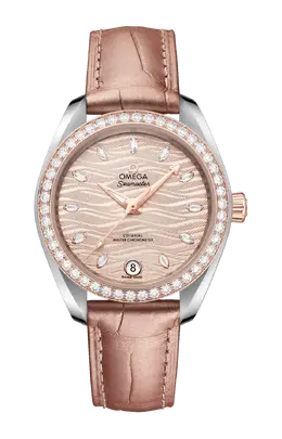 Часы Omega Seamaster aqua terra co‑axial master chronometer с золотом и бриллиантами 34 мм 220.28.34.20.59.001