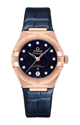 Часы Omega Constellation co-axial master chronometer с золотом и бриллиантами 29 мм 131.53.29.20.53.003