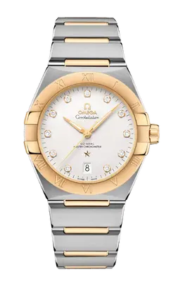 Часы Omega Constellation co-axial master chronometer с бриллиантами 39 мм 131.20.39.20.52.002