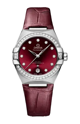 Часы Omega Constellation co‑axial master chronometer с бриллиантами 36 мм 131.18.36.20.61.001