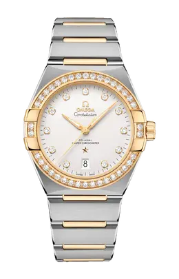 Часы Omega Constellation co‑axial master chronometer из стали и желтого золота 39 мм 131.25.39.20.52.002