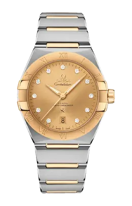 Часы Omega Constellation co-axial master chronometer с желтым золотом 39 мм 131.20.39.20.58.001