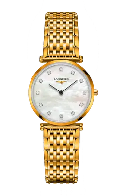 Часы Longines La grande classique с бриллиантами и перламутром 29 мм l4.512.2.87.8