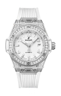 Часы Hublot Big bang one click steel с бриллиантами 33 мм 485.se.2010.rw.1604
