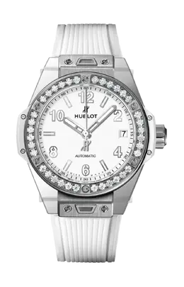 Часы one click steel white diamonds Hublot 465.se.2010.rw.1204