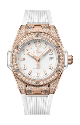 Часы big bang one click king gold white pavé Hublot 485.oe.2080.rw.1604