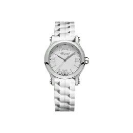 Часы Chopard Happy Sport - 30 мм, кварц, lucent steel, бриллианты 278590-3001