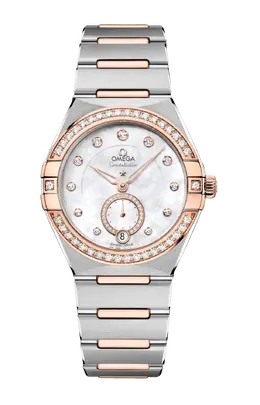 Часы Omega Constellation co‑axial master chronometer с золотом и бриллиантами 34 мм 131.25.34.20.55.001