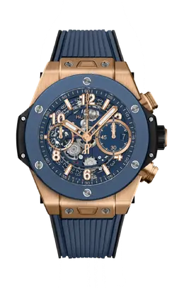 Часы big bang unico king gold blue ceramic Hublot 441.ol.5181.rx